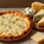 Pizza quattro formaggi: abbinamento dei latticini per un equilibrio che non stanca mai