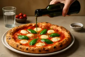 Olio aromatizzato sulla pizza: il modo corretto di usarlo per esaltare il sapore senza coprirlo