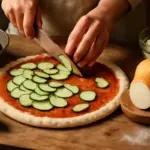 Come si prepara la pizza con zucchine e scamorza? Tecnica di taglio che evita la pizza acquosa